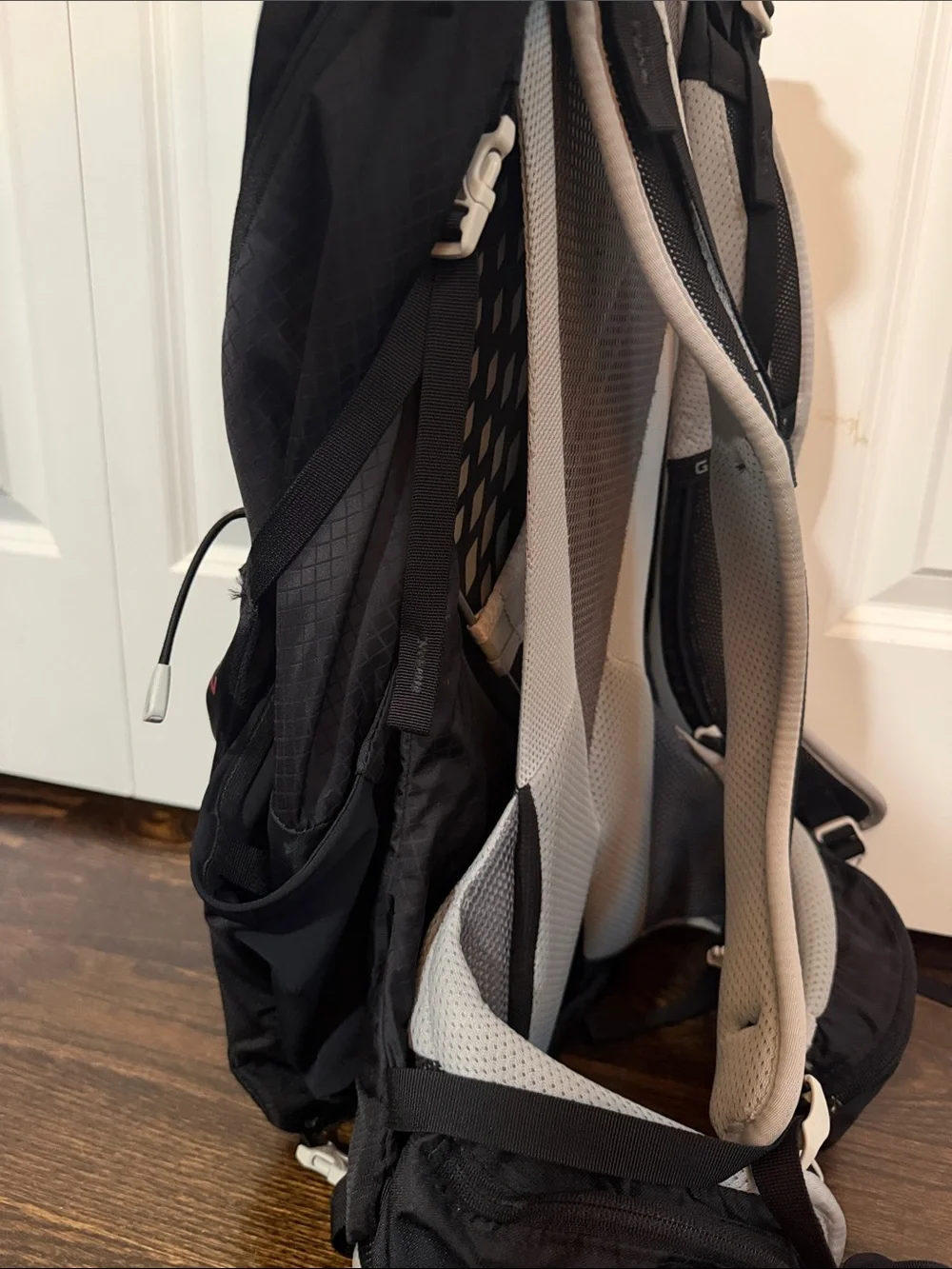 Gregory Black Men's Trekking Backpack with White Harness Accents